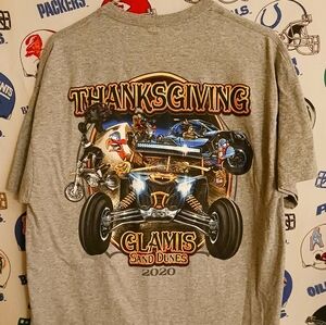 2020 Thanksgiving Pilgrams Turkey Offroading Glamis Sand Dunes Graphic T-Shirt